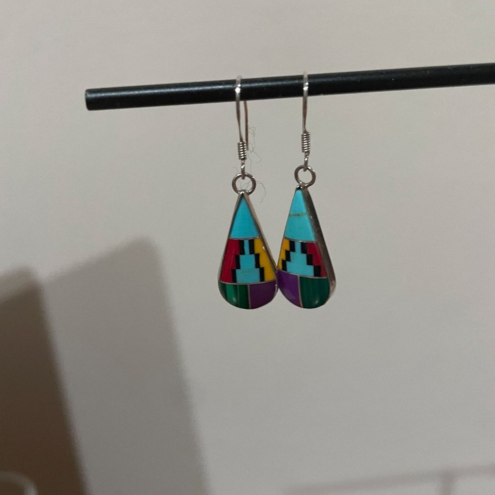Sterling silver inlaid genuine stones - Sundance catalog
